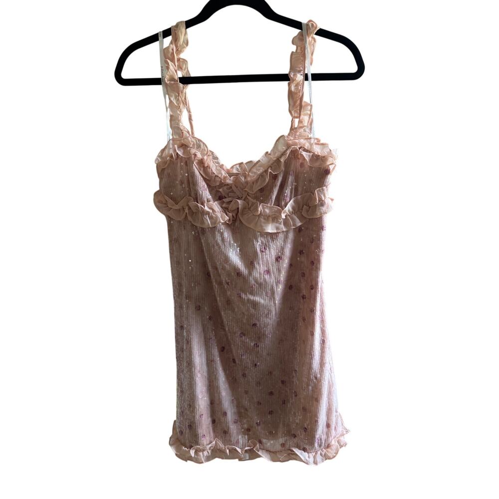 For Love & Lemons Sophia Sequin Mini Dress in Pink - Picture 5 of 9